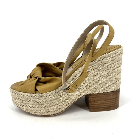 Michael Kors Collection Silvana Runway Platform Sandals Peanut Tan Size 9.5 39.5 - Picture 2 of 9